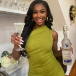 Coco Jones Instagram - Wheww finally unwinding after tour with @greygoose The Classic Martini Cocktail in a bottle makes martinis at home so easy with 3 simple steps: shake, pour and garnish! I love a lemon drop martini, so I added lemon & sugar. 🍋🍸 #greygoosepartner