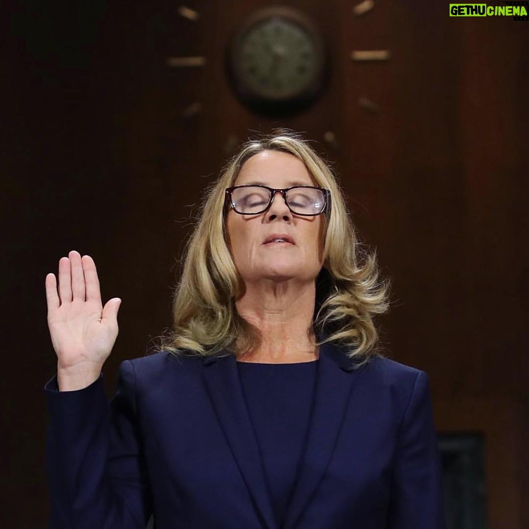 Jessica Capshaw Instagram - Watching Dr. Christine Blasey Ford testify proved how contagious courage can be. Watching the reactions around the country/world and speaking to all the people in my community has been powerful. Her testimony proved that one can be scared to death and still move forward with their truth...and show how powerful vulnerability can be.