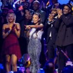 Jeannie Mai Instagram - When you find out your #RockinEve was most watched with the highest ratings in the last 3 years😳 THANK YOU for watching everyone!!! It’s giving 2024 energy in that last slide cuz I LOVE YALL LESSSGOOOOO🕺🏻🥳