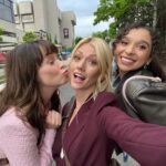 Katherine McNamara Instagram - I cannot even begin to express the joy these photos bring to my heart. 🩵 This Scooby gang is a ball of energy, a big hug, and more importantly - the most super sleuths around! 🔎 All my love and gratitude to these fine folks. Catch #TrueJustice: Family Ties @hallmarkchannel TOMORROW Jan 12 9/8c! 🎥 🍿