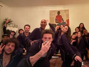 Nicola Peltz Beckham Instagram - i’m so grateful for all the beautiful and kind people in my life 🥹 all my best friends surprised me for my birthday with a pj night and we played games 🩷🥹 (my heaven!) thank you all so much for making me feel so loved. i love you all so much 🩷🩷 and thank you benny for making the best food everrrr and you and sel for hosting 😭😭🍔🩷🥂