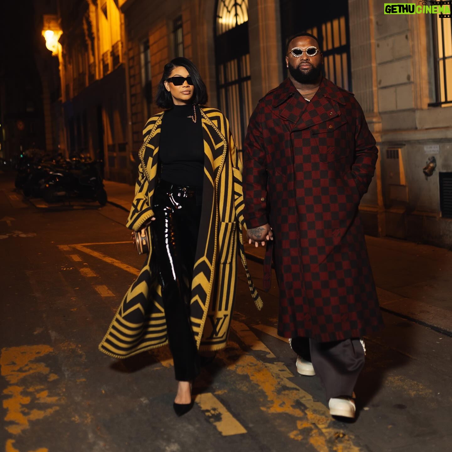 Chanel Iman Instagram - Date Night in Paris ❤️Louis Vuitton Men’s Fashion show 🇫🇷 @pharrell 🙌🏾
