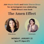 Mayim Bialik Instagram – Repost @sharonbrous: Join Rabbi @sharonbrous & Mayim Bialik next Monday, 1/22 at 1pm PT for an instagram live celebrating Rabbi Brous’s new book, #theameneffect.