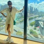 Kate Walsh Instagram - Still flying high from the weekend @AustralianOpen 🎾 Thanks @CrownMelbourne for the sweetest dreams and making me feel like I’m on top of the world ✨ #ausopen #crownmelbourne #sponsored