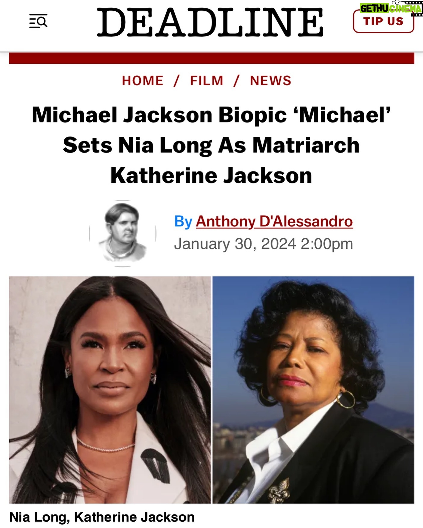 Nia Long Instagram - Speechless and grateful for this honor. ❤️