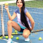 Lamitta Frangieh Instagram - Talk with your racquet & play with your heart 🎾
Full outfit @babolatarabia 
📸 @numberone.media 
@coachnazih 
.
.
#tennis #tenniscourt #tennislife #tennisworld #tennisgirl #tennisaddict #tennisshoes