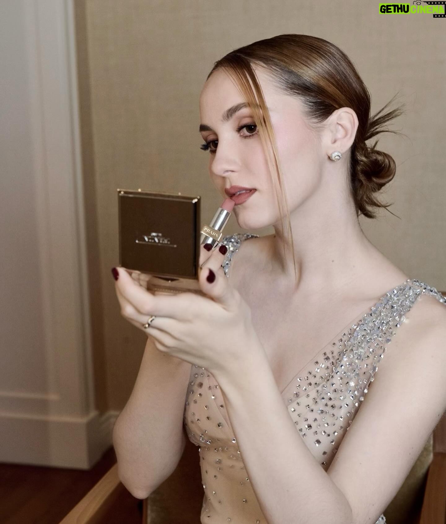 Maude Apatow Instagram - night out with @pradabeauty #pradabeautypartner