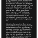 Leah Remini Instagram - I wanted to share some thoughts on my experience with depression and isolation in these six slides. Thank you for all the love and support.