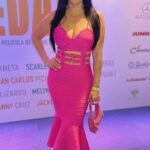 Scarlet Ortiz Instagram - Graciassss @samiya.boutique @c4gjewelers por mi look para la premier de la película “La Tercera Edad” 🩷🩷🩷🩷