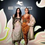 Hend Sabry Instagram - Beautiful night at @dubaiopera with @etro family and the marvelous @marcodevincenzo ❤️💚🤍 always fun to witness  @etro’s unique and refined extravaganza 💥💥 a breath of fresh Air in the fashion world ! 
Dressed by @etro ,  @marcocacchione @carlomengucci 
Hair @rafifazaa 
MUA @ojmakeupartist