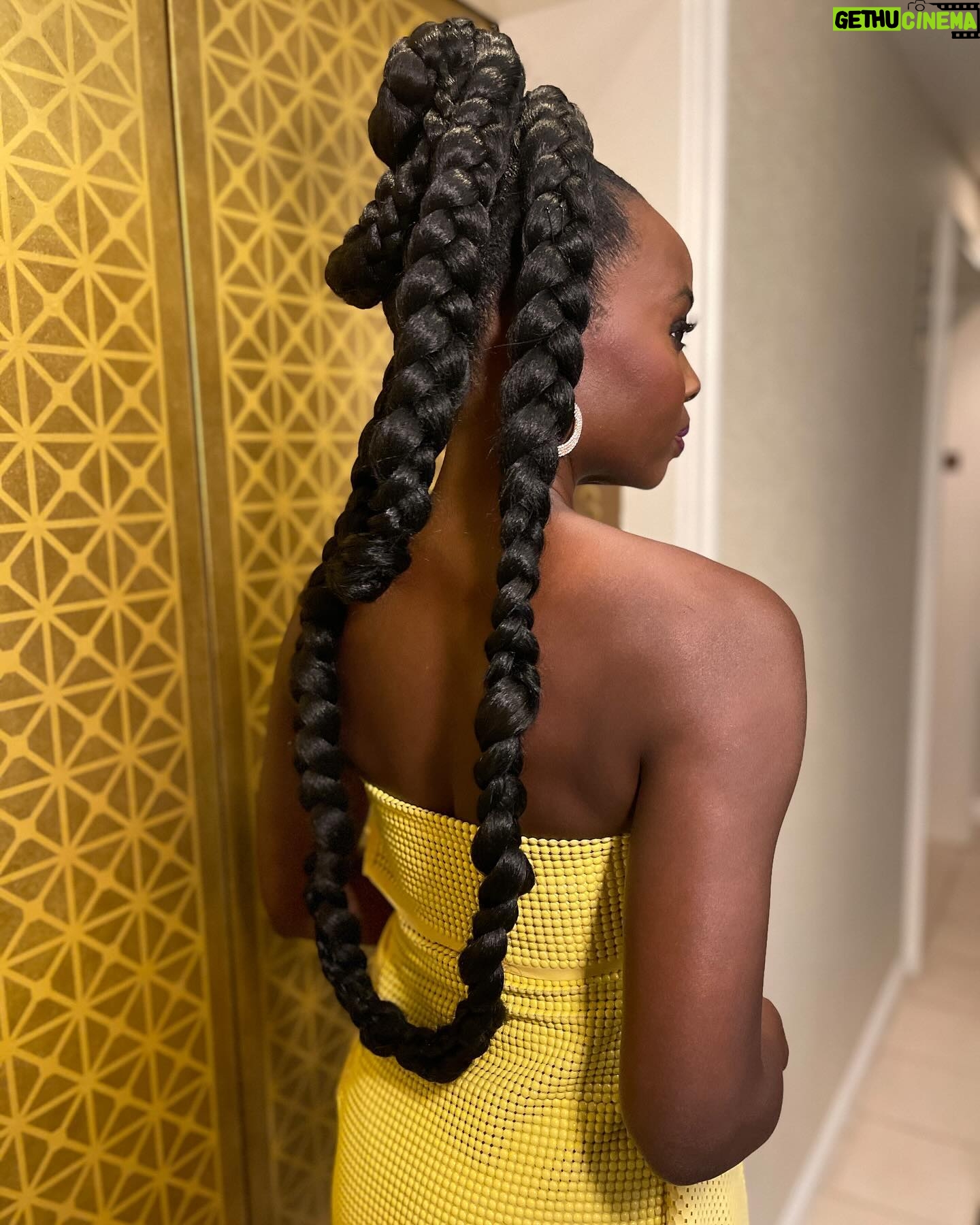 Danai Gurira Instagram - Shout out to my incredible glam team for helping me bring some sunshine to the apocalypse last week! I had so much fun in this number. Love you guys! π #TheOnesWhoLive