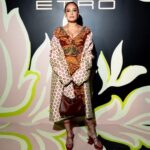 Hend Sabry Instagram - Beautiful night at @dubaiopera with @etro family and the marvelous @marcodevincenzo ❤️💚🤍 always fun to witness  @etro’s unique and refined extravaganza 💥💥 a breath of fresh Air in the fashion world ! 
Dressed by @etro ,  @marcocacchione @carlomengucci 
Hair @rafifazaa 
MUA @ojmakeupartist