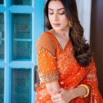 Bidya Sinha Saha Mim Instagram - You are enough, just as you are.🧡

P.c- @syedshahewar.hussain.7 
Wearing - @naiyoree 
Blouse- @wahidasnandonic