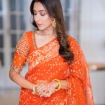 Bidya Sinha Saha Mim Instagram - You are enough, just as you are.🧡

P.c- @syedshahewar.hussain.7 
Wearing - @naiyoree 
Blouse- @wahidasnandonic