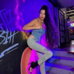 Lamitta Frangieh Instagram - Weekend games fun by  @FashionNova 😎

- fast nights faux leather jacket 
- base for tonight denim corset 
- safe journey Moto jeans 
.
.
#fashionnovababe #fashionnovaembassador #usa #lamittafrangieh #fashionnovapartner #february