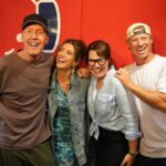 Kate Walsh Instagram - SO happy to hang with my besties @nathannatandshaun this morning over at @nova937 even tho I tanked the game! 😂 Posted @withregram • @nathannatandshaun CHAMPAGNE 🍾 FORK 🍴 Better luck next time bestie 😂 Thanks so much for joining us this morning, @katewalsh! ❤️