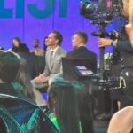 Antonia Gentry Instagram - first people’s choice brought my pops got blurry photo of tom hiddleston saw lenny kravitz perform reunited with @briannehowey @katiedouglas98 and @sllampy ate a tiny doughnut for dinner too sleepy for after party love you all can’t wait for s3 

hair: @themartyharper using @aveda 
makeup: @danadelaney 
styled by: @thomascarterphillips wearing vintage @ysl