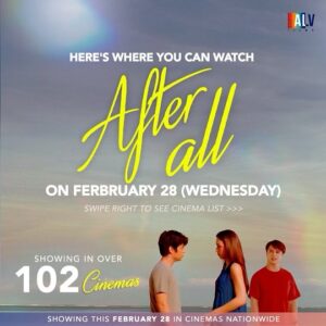 Beauty Gonzalez Instagram - See you all at the Red Carpet Premiere Tonight! ❤️
 And don’t forget February 28 in over 100 Cinemas Nationwide, 
the celebration of love month continues!
Swipe left for the complete Cinema List for #AfterAllFeb28

Book a date with your loved ones. 
Get your tickets early!

AFTER ALL, 
opens February 28 in cinema nationwide
With @iamkelvinmiranda  @teejaymarquez @tartcarlos  @devonseron 
Directed  by @aalixjr 

Tell Your Friends! 💚💚💚