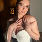 Sarah Drew Instagram – In honor of running into two of my Cruel Summer cast mates- I just had to put this song here :) @froy @olivia_holt 
#EJAFOscars party!! 
@ejaf 
@eltonjohn 
FASHION DEETS
Stylist: @karenraphael @ilanauretsky 
Hair: @dannidoesit 
Makeup: @berlyrodriguezmua 

Dress: @antoniogrimaldi 
Earrings: @normansilverman 
Rings: @shahlakarimi_jewelry 
Clutch: @tylerellisofficial 
Shoes: @larroude 

Publicist: @monaloring @chprteam