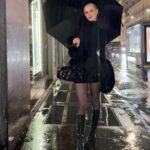 Loreto Peralta Instagram – Rainy Milan 🖤
