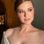 Sarah Drew Instagram – In honor of running into two of my Cruel Summer cast mates- I just had to put this song here :) @froy @olivia_holt 
#EJAFOscars party!! 
@ejaf 
@eltonjohn 
FASHION DEETS
Stylist: @karenraphael @ilanauretsky 
Hair: @dannidoesit 
Makeup: @berlyrodriguezmua 

Dress: @antoniogrimaldi 
Earrings: @normansilverman 
Rings: @shahlakarimi_jewelry 
Clutch: @tylerellisofficial 
Shoes: @larroude 

Publicist: @monaloring @chprteam