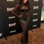 Cynthia Bailey Instagram – SEASON 3 BMF PREMIERE IN ATLANTA WAS LIT!!!🍿
so excited to join the @bmfstarz family! 
i truly enjoyed playing the role of GLORIA, and i can’t wait for you guys to meet her! 
season premiere is march 1st!!! 

#bmfstarz 
#actress 
#cynthiabailey 
#staythecourse 
#thethirdact
#godswill 

outfit: @lagencefashion

glam:
@jtavar_ 
wig: @bundlesbybell
@makeupmadnessbycherry