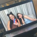 Melissa Benoist Instagram - 🩵 today for #thegirlsonthebus press junket with my beautiful silly goose @natashabehnam 
@streamonmax March 14th is so soon!

@jennakristina @davestanwell @thomascarterphillips