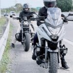 Jennylyn Mercado Instagram – First SLEX ride with my partner in crimeā¤ļø #ridersinslex #myrideordie #nasundokona @hondaph_mc