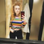 Dakota Fanning Instagram - This sparkly sweater makes me feel ✨😊✨
