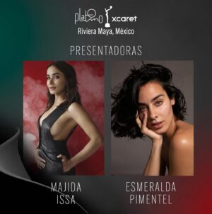 Esmeralda Pimentel Instagram - No podríamos estar más felices con nuestras grandes presentadoras ❤️❤️❤️

Estamos preparados para una gala maravillosa, sin lugar a dudas.

😊 Majida Issa y Esmeralda Pimentel serán nuestras anfitrionas para la noche del audiovisual iberoamericano, cuando celebremos el próximo 20 de abril los #PLATINOXcaretRivieraMaya, desde nuestro querido @xcaretpark , en la paradisíaca @rivieramayamx ❤️❤️❤️

#RivieraMaya 🇲🇽🎬