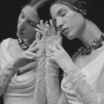 Vivienne Westwood Instagram – Our Nova grace gown was originally designed for the red carpet, with an ivory stretch satin. The piece features a figure-enhancing pencil skirt, with an overskirt to lend the gown added dimension. With a removable off-the-shoulder strap, the corset can be altered to create an asymmetric look. ⁠
⁠
Video by @kyle.keese⁠
Styling by @florahuddart⁠
⁠
#VWBridal #WestwoodBridal