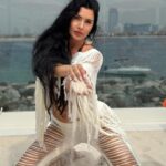 Lamitta Frangieh Instagram - Tulum vibes @FashionNova 🐚🌴
- sunset in tulum crochet cover up set white 
.
.
.
#fashionnovaembassador #fashionnovamodel #fashionnovacurve #usa #lamittafrangieh #dubai#weekend