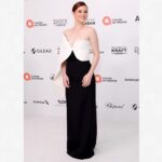Sarah Drew Instagram – Had a date night with the hubby last night at the  #EJAFOscars party!! Saw some old friends, met some new and had an all around beautiful night! Thank you @gettyentertainment for the arrival photos! 
@ejaf 
@eltonjohn 
FASHION DEETS
Stylist: @karenraphael @ilanauretsky 
Hair: @dannidoesit 
Makeup: @berlyrodriguezmua 

Dress: @antoniogrimaldi 
Earrings: @normansilverman 
Rings: @shahlakarimi_jewelry 
Clutch: @tylerellisofficial 
Shoes: @larroude 

Publicist: @monaloring @chprteam