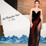 Sophia Bush Instagram - Access to the arts changed my life. It was a joy to support the @artproductionfund and their mission to fund public art projects. Even more special to do so for the one and only @genevievejroth’s birthday. Thank you dear @csiriano for the wearable art you dressed me in. #ArtProductionFund

Thank you for the 📸 @bfa