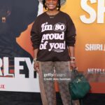 Tabitha Brown Instagram - Still Celebrating Women’s History Month 💪🏾 and last night so many of us showed up to support @iamreginaking ❤️ and to show love and respect to the memory of #shirleychisholm 
What an amazing force she was and what a beautiful performance by @iamreginaking 💪🏾 Honey I’m so proud of you!!! Family y’all have to watch this beautiful film on @netflix ❤️ #womenshistorymonth #tabithabrown
Shirt from @dressedinlala 
Pants @gucci 
Hat @straw_and_wool vegan collection