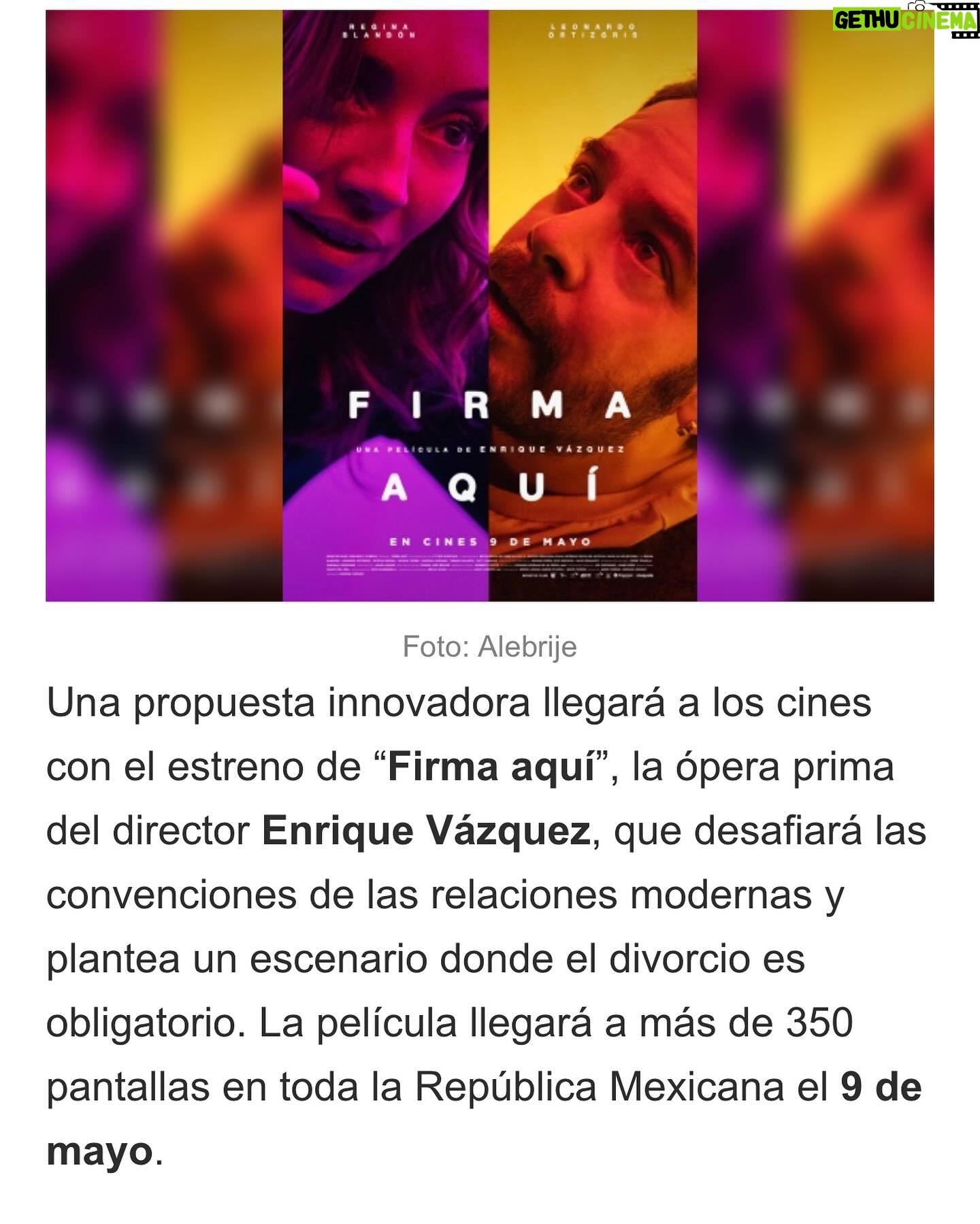 Regina Blandón Instagram - El 9 de mayo se estrena en cines #FirmaAquí😍. Ópera Prima de @enriquevslafotoantigua 🙌🏼. Estamos muy felices. No saben qué chingón rodaje y crew. ¡Emociona mucho que por fin estrenamos en cines! Les quiero tanto @ortizgris @mtc_mtc @marcelaguirado @tamaravallarta @camacho.cv @julio_dp @nilkiwei @reginus @bryandalpozzo @aldoescalantealdo @mariane.cartas @monicalozano @eamonofarrill @adelleachar @vicoescorcia @rhyscpc