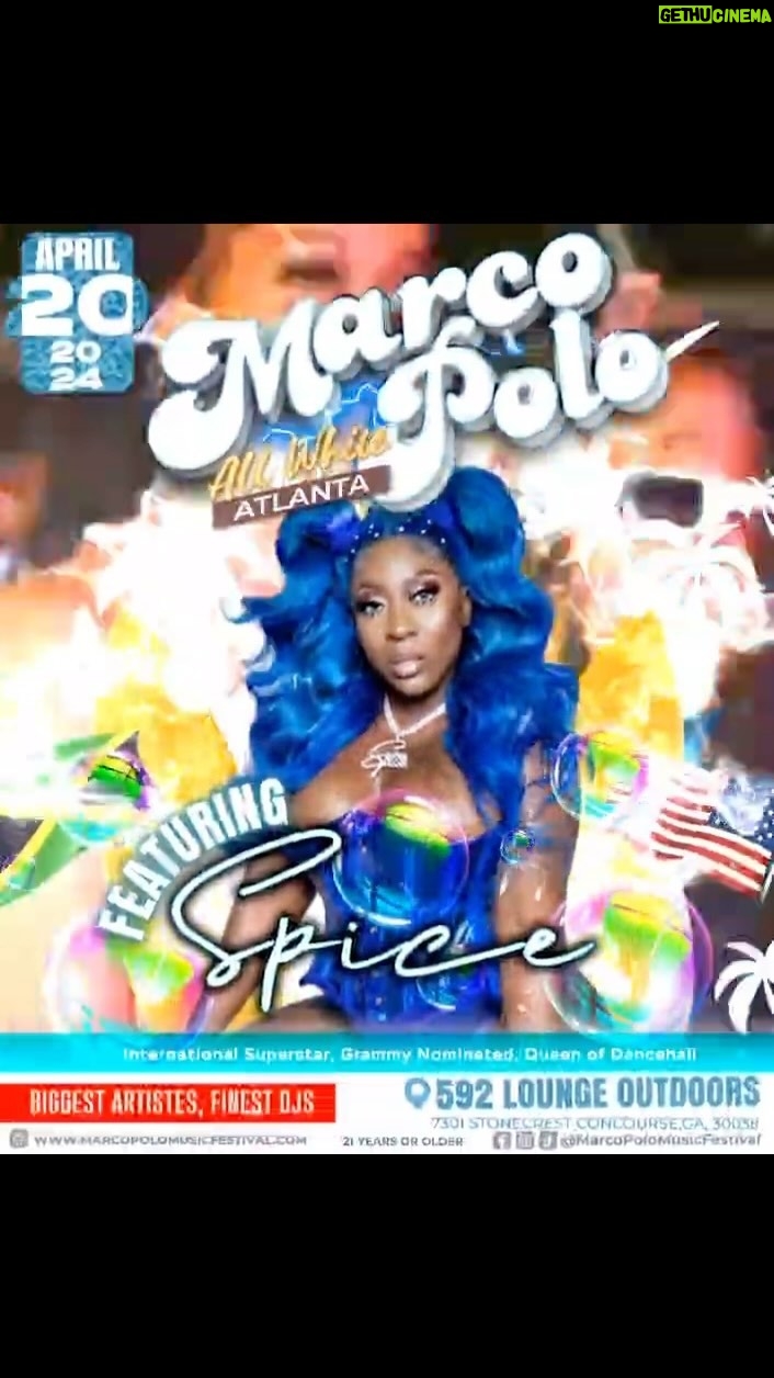 Spice Instagram - ATLANTA ๐ ๐บ๐ธMARCO POLO on APRIL 20th will be a night to remember. Ladies donโt wear no heels ๐ Be prepared to wine and Skin outtttt all night. Besties Get your tickets now ๐ Www.Marcopolomusicfestival.com @marcopolomusicfestival and meet me @592lounge, APRIL 20th @marcychinofficial you ready ?