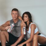 Olivia Culpo Instagram – Couple goals 🤝 Hydration goals @christianmccaffrey @oliviaculpo