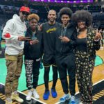 Tabitha Brown Instagram - Surprised the boys with some NC 🏀  tonight!! Thank you @cp3 we appreciate you brother!  Thank you @hornets for taking care of us❤️. Game Time!! #NC #basketball #tabithabrown #springbreak
