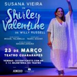 Susana Vieira Instagram - Cheguei, Recife! 
Espero todos vocês amanhã na única apresentação da minha peça “Shirley Valentine”. 
Ansiosa e feliz pra ver vocês!!! ❤️❤️❤️❤️❤️❤️
