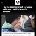 Mayim Bialik Instagram – The attack in Russia on Friday is devastating. My heart is with all of those affected by this heinous horrific attack.