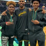 Tabitha Brown Instagram - Surprised the boys with some NC 🏀  tonight!! Thank you @cp3 we appreciate you brother!  Thank you @hornets for taking care of us❤️. Game Time!! #NC #basketball #tabithabrown #springbreak
