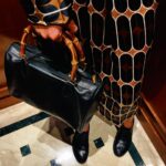 Beauty Gonzalez Instagram - I just love it when my outfit matches the elevator, ha ha!
Especially when the Hotel is a 1930’s Masterpiece of Indian Art Deco Architecture 🤎
Swipe left.
Then we went over for dinner at this other funky hotel featuring walls and ceilings painted by India’s Modern Masters, what a treat. 
Imagine a ceiling by Manansala and HR Ocampo, and walls filled with Ang Kiukok’s and Malang’s.
Wala pang food busog na busog na mga mata ko. 
This Taxidermy of an Albino Peacock was icing on the cake. 
Yum 🤍