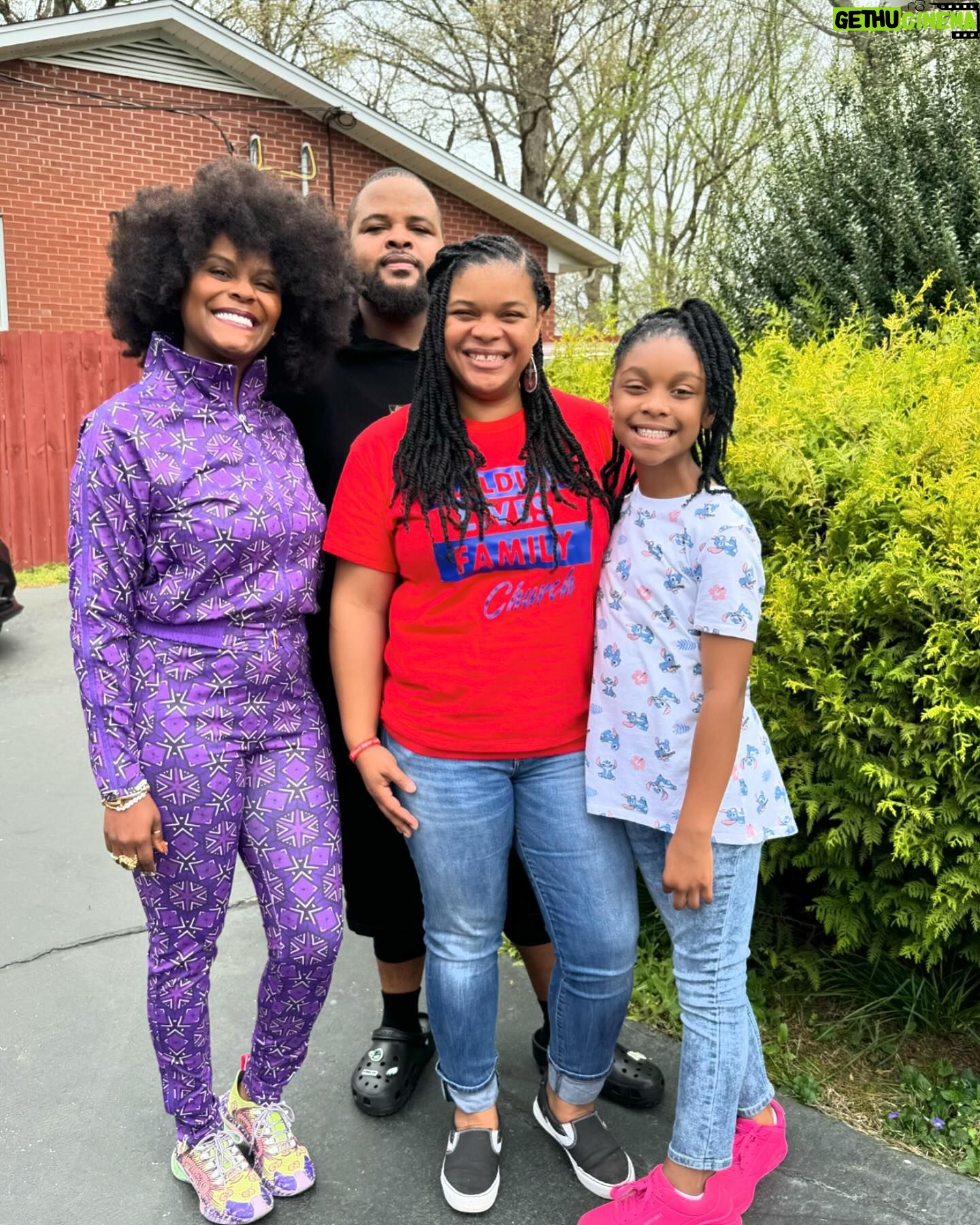 Tabitha Brown Instagram - Another great day with my family!! Love y’all so much❤️ #RuffinLove #northCarolina #tabithabrown
My tracksuit is @shopsassyjones