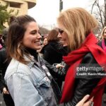 Sophia Bush Instagram - This woman helped us all to change it all. Happy 90th, @gloriasteinem. I will never get over having you as the inaugural guest on @workinprogress years into being able to ask your advice in this life. I will also never get over the fact that college journalism student me grew into grown up me that gets to ask her hero for advice.

And? I reaaally love that @gettyimages captured our first meeting. The moment where the world saw my soul leave my body, my brain melt, and my short circuiting self have to figure out if I should hug you or kiss you. Glad some part of me knew that a hug was the correct answer for a “nice to meet you” moment. Your patience is inspiring. As is your eyewear. You sweet soul. Bless you. ❤️‍🔥
