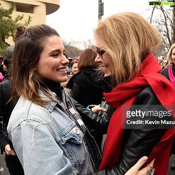 Sophia Bush Instagram - This woman helped us all to change it all. Happy 90th, @gloriasteinem. I will never get over having you as the inaugural guest on @workinprogress years into being able to ask your advice in this life. I will also never get over the fact that college journalism student me grew into grown up me that gets to ask her hero for advice.
And? I reaaally love that @gettyimages captured our first meeting. The moment where the world saw my soul leave my body, my brain melt, and my short circuiting self have to figure out if I should hug you or kiss you. Glad some part of me knew that a hug was the correct answer for a “nice to meet you” moment. Your patience is inspiring. As is your eyewear. You sweet soul. Bless you. ❤️🔥