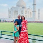 Beauty Gonzalez Instagram - A wonderful morning at the Taj with these two,
It doesn’t matter how many times you’ve seen it in photographs, and even how many people are there in the crowd with you, 
Everything and everyone disappears at first sight.
It is absolutely beautiful from any angle, 
And from every point of view. 🤍

Sharing these moments with the two of you made it even more special 🤍🤍

Just can’t take my eyes off you 🩷