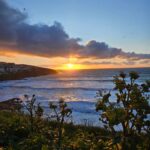Fearne Cotton Instagram - A special 24 hours in Cornwall with @mrsgifletcher visiting our dear mate @howtoglitteraturd 
A huge thanks to the @theheadlandcornwall for having us and making us feel so at home. 
Last nights sunset was bloody magical. Deep feelings of gratitude for the people in my life today. There are some bloody good eggs out there and I think sometimes in the noise of life we forget how much goodwill and love there is.
If you're feeling a bit down in the dumps today remember there are people out there that love you and are cheering you on from the sidelines. You don't need a huge gaggle of people to be cheering you, just one or two properly in your corner. Today I'm grateful for all those good eggs in my life. 
I also remember someone I know (but won't mention) making a snarky comment about earnest/thoughtful posts under photos of sunsets and how they couldn't stand it. Well this ones for you. 🤣
If a golden sunset doesn't move you and get you thinking big, then that's tough tits for you. I loved every glorious second. 
Love and good vibes to you all this Easter weekend. 🐣
Ps if sunsets arent your thing, scroll along to meet my new mate.