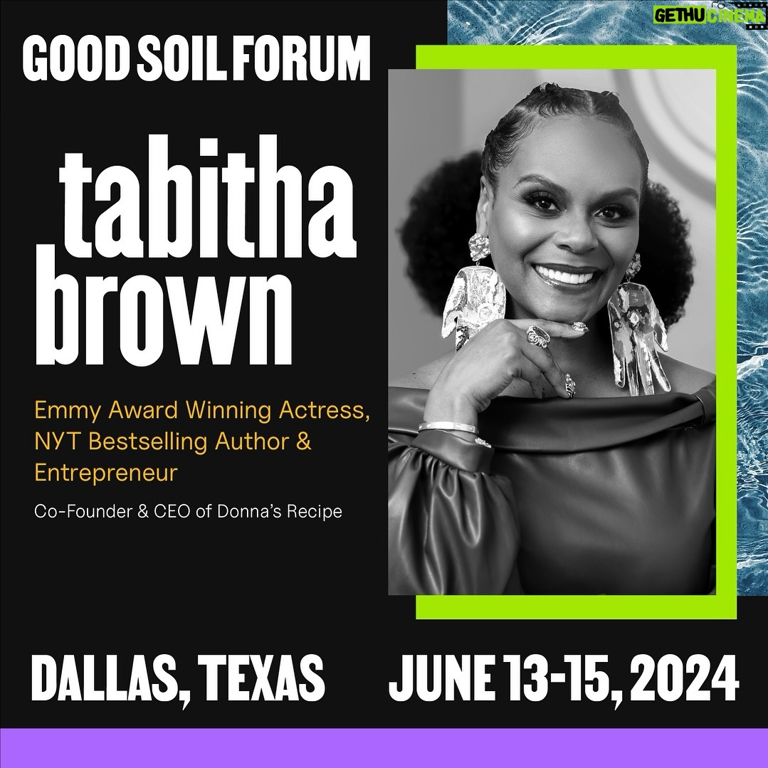 Tabitha Brown Instagram - Hey family!!!! 💫 Exciting news! I’ll be in Dallas for this year’s @GoodSoilForum June 14th sharing my personal transformation journey ❤️. This conference is June 13th-June 15th brought to you by @WellsFargo and @StandTogether. They’re doing good things, y’all! Don’t miss out! Hop on board with me by registering NOW at goodsoilforum.com. Let’s journey together towards transformation! 🌱 #GoodSoilForum #tabithabrown
