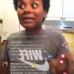 Tabitha Brown Instagram - Thank yall for showing up for me🥹🥹. Thank yall for showing up to Target and showing out!!! Yall this ain’t just my story, we did this together!!! ❤️😭🙌🏾. 

Yesterday I walked in @target and got so emotional!!! I have my own food, my own books, my own hair care line @donnasrecipe on Target shelves!! And I still got more to come!!!! Listen only God, obedience, y’all’s continued support and hard work can take me from that kitchen in 2018🙌🏾🙌🏾🙌🏾. I don’t know who needs this reminder, but baby your right now is a temporary situation!!! Keep going!!! Keep believing!! Keep working!!! Keep trusting!!! God can do it!!!! 🙌🏾OOHHH GOD I THANK YOU🙌🏾 #tabithabrown #targertabcollab #donnasrecipe #cookingfromthespirit #ididanewthing #blessed #favor 

Wife tshirt @brandaveclothing